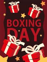 día festivo del boxeo vector