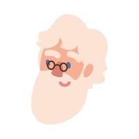 old man face vector