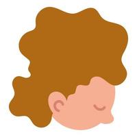 girl sleep face vector