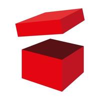 open red box vector