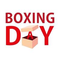 boxing day inscription vector