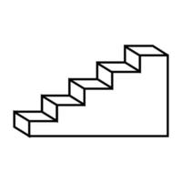 linear ladder icon vector