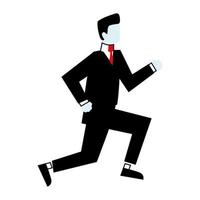 businessman runner career vector