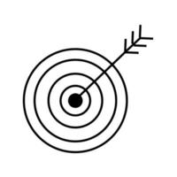 target and arrow line vector