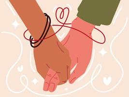 red string of destiny, related vector