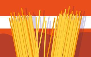 set of fresh traditional spaghetti vector