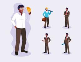 Avatars set of professional workers design vector