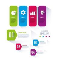 Isolated Workflow and infographic design vector