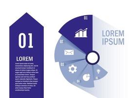 Isolated Workflow and infographic design vector