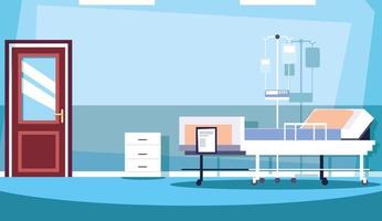 room hospital interior with equipment vector