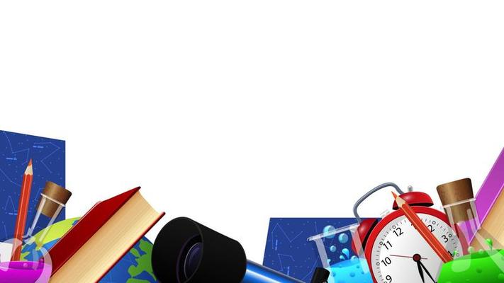 Template for your creativity, decor of school supplies, photo frame