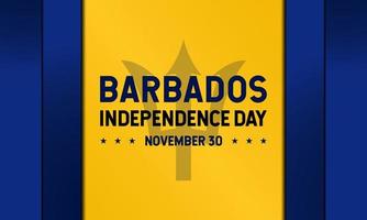 Fondo del día de la independencia de Barbados o diseño de tarjeta de felicitación. 30 de noviembre. con un tridente, un icono de mapa y la bandera de Barbados. plantilla de vector premium