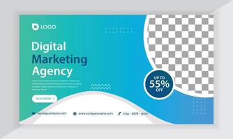 digital marketing banner design, business marketing flyer design vector