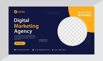 digital marketing banner design, business marketing flyer design vector