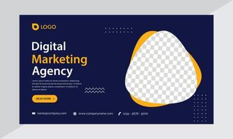 digital marketing banner design, business marketing flyer design vector