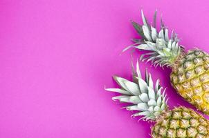 Whole pineapple fruit on bright background. Photo