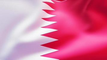 drapeau du qatar avec mouvement en boucle video