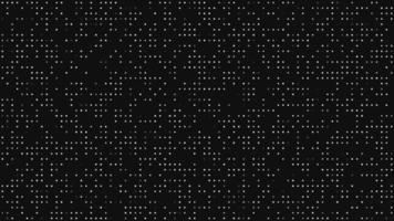 White Hexagon dot motion graphics animation with black background video