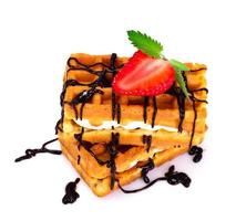 Vienna, Belgian Waffles with Strawberry and Mint photo