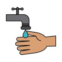 covid 19 coronavirus, wash your hands, prevention spread outbreak disease pandemic flat style icon vector