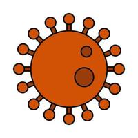 covid 19 coronavirus virus pathogen, spread outbreak disease pandemic flat style icon vector