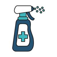 covid 19 coronavirus, sanitizer bottle product, prevention spread outbreak disease pandemic flat style icon vector