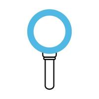 magnifying glass mobile marketing and e commerce line and fill style icon vector