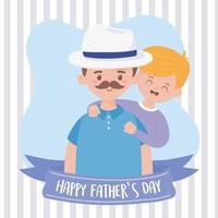 Father with son on fathers day vector design