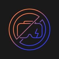 Do not use when broken gradient vector manual label icon for dark theme. Thin line color symbol. Modern style pictogram. Vector isolated outline drawing for product use instructions