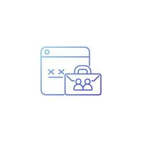 Corporate password gradient linear vector icon. Internet safety for enterprise. Password management for employees. Thin line color symbol. Modern style pictogram. Vector isolated outline drawing