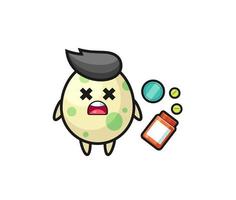 illustration of overdose spotted egg character vector