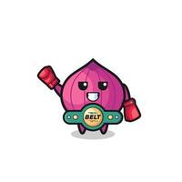 onion boxer mascot character vector