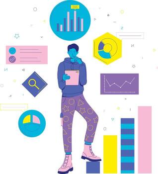 analizando analíticas web vector