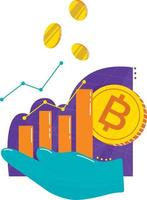 compra y venta de bitcoins vector