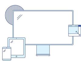 diseño web adaptable vector