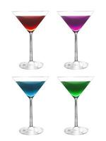 group of cocktail from juice on white background photo