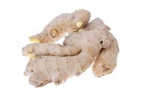 Fresh ginger root isolated on white background. photo