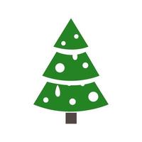 christmas tree minimalist logo design greeting card holiday vector