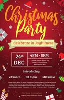 Christmas Party Poster Template vector