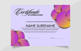 Modern and Fancy Circle Certificate Template vector