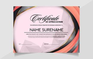 Modern Tribal Geometric Certificate Template vector