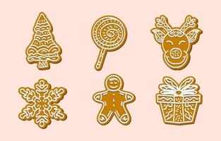 Set of Ginger Breads Icons