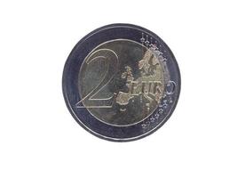 Euro coin isolated photo