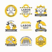 Set of Icons Celebrating Labors Day vector