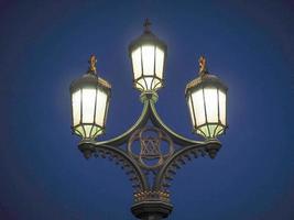 lit street lamp photo