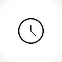 icono de reloj. estilo plano del símbolo del tiempo del reloj. diseño de icono de sitio web, logotipo, aplicación, interfaz de usuario. ilustración - vector. Eps10.
