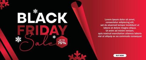 Black Friday Sale With Snow vector