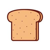 bread baked over a white background vector