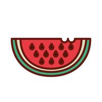 watermelon with red color on a white background vector