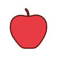 apple with red color on a white background vector